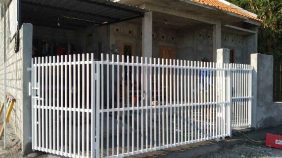 pagar rumah minimalis dari besi buatan tukang las jogja