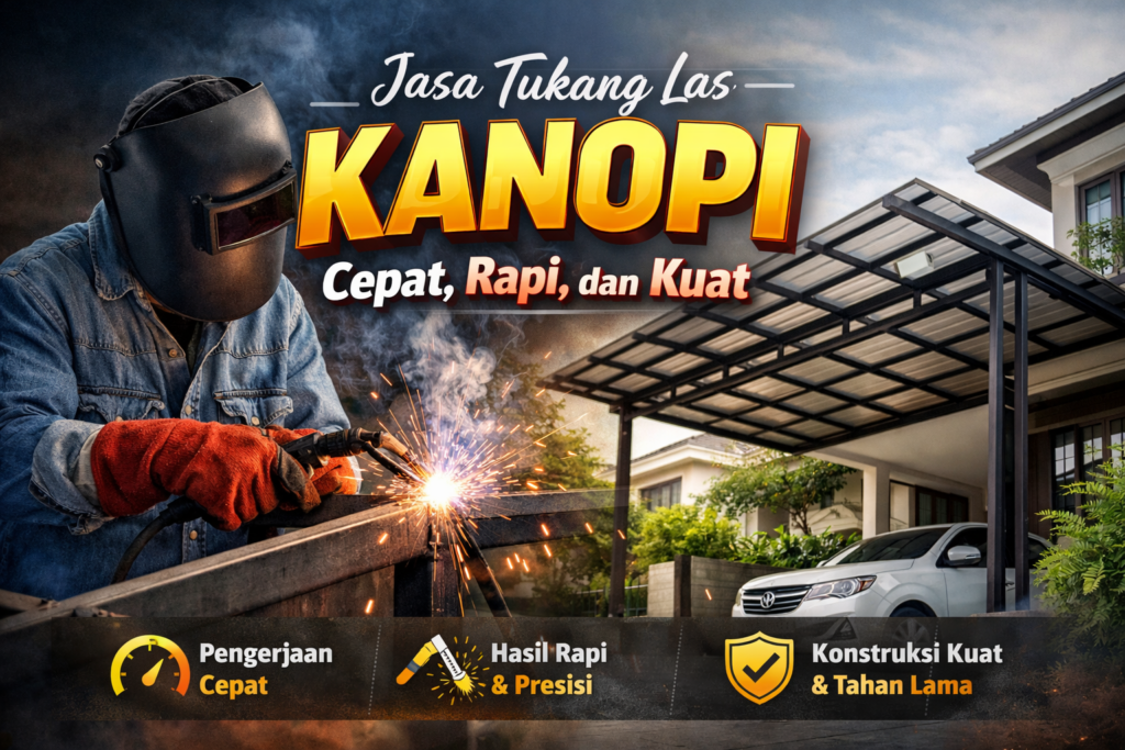 Jasa Tukang Las Kanopi Cepat, Rapi, dan Kuat